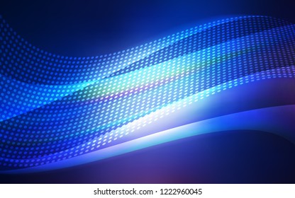 Dark BLUE vector backdrop with dots and lines. Design with connection of dots and lines on colorful background. Design for textile, fabric, wallpapers.