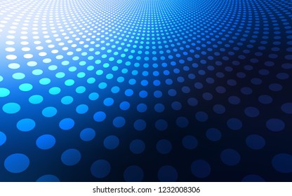 Dark BLUE vector backdrop with dots. Illustration with set of shining colorful abstract circles. Pattern can be used for beautiful websites.