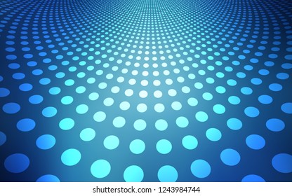 Dark BLUE vector backdrop with dots. Beautiful colored illustration with blurred circles in nature style. Pattern can be used as texture of wallpapers.