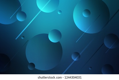 Dark BLUE vector backdrop with dots. Abstract illustration with colored bubbles in nature style. Pattern can be used for ads, leaflets.