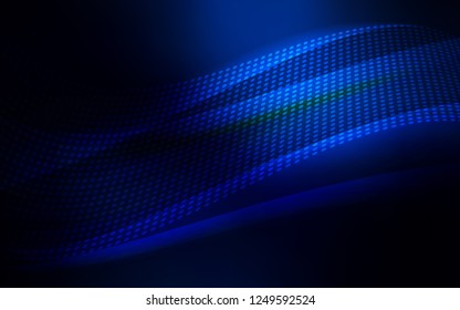 Dark BLUE vector backdrop with dots and lines. Design with connection of dots and lines on colorful background. Trendy design for wallpaper, fabric makers.