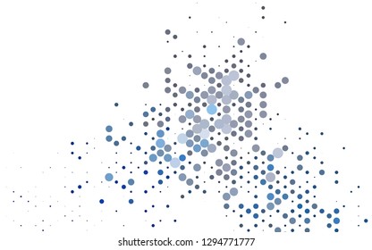 Dark BLUE vector backdrop with dots, spots. Blurred decorative design in abstract style with bubbles. Design for posters, banners.
