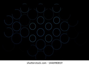 Dark BLUE vector backdrop with dots. Blurred decorative design in abstract style with bubbles. Pattern for ads, leaflets.