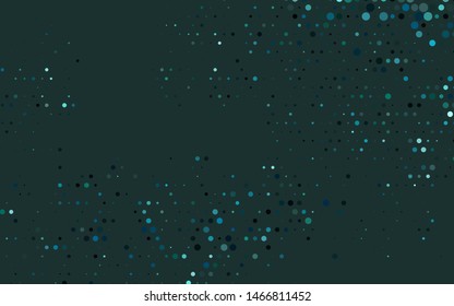 Dark BLUE vector backdrop with dots. Blurred decorative design in abstract style with bubbles. Pattern for ads, leaflets.