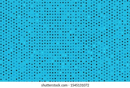 Dark BLUE vector backdrop with dots. Glitter abstract illustration with blurred drops of rain. Pattern for ads, booklets.