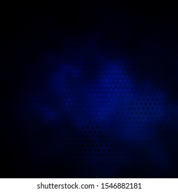 Dark BLUE vector backdrop with dots. Colorful illustration with gradient dots in nature style. New template for a brand book.