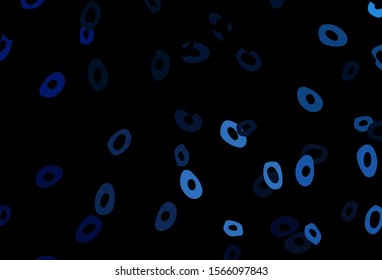 Dark BLUE vector backdrop with dots. Beautiful colored illustration with blurred circles in nature style. Completely new template for your brand book.