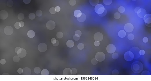 Dark BLUE vector backdrop with dots. Abstract illustration with colorful spots in nature style. New template for a brand book.