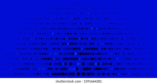Dark BLUE vector backdrop with dots. Abstract decorative design in gradient style with bubbles. Design for your commercials.