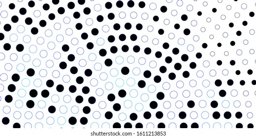 Dark BLUE vector backdrop with dots. Colorful illustration with gradient dots in nature style. Pattern for wallpapers, curtains.