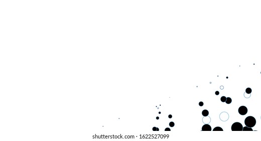 Dark BLUE vector backdrop with dots. Abstract decorative design in gradient style with bubbles. Pattern for booklets, leaflets.