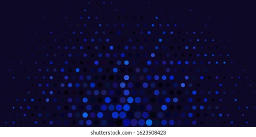 Dark BLUE vector backdrop with dots. Abstract illustration with colorful spots in nature style. Pattern for websites.
