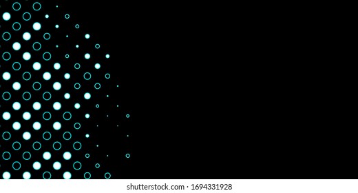 Dark BLUE vector backdrop with dots. Modern abstract illustration with colorful circle shapes. Pattern for wallpapers, curtains.