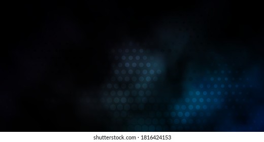 Dark BLUE vector backdrop with dots. Colorful illustration with gradient dots in nature style. New template for a brand book.
