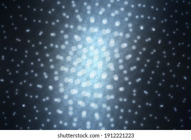 Dark BLUE vector backdrop with dots. Blurred decorative design in abstract style with bubbles. Design for poster, banner of websites.