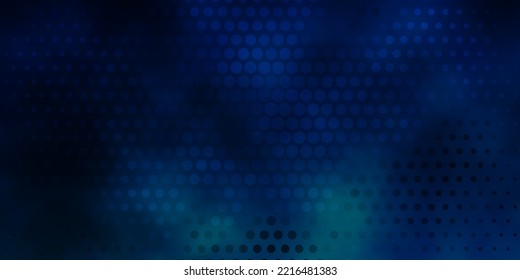 Dark BLUE vector backdrop with dots. Colorful illustration with gradient dots in nature style. Pattern for business ads.