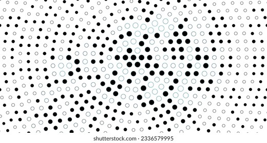 Dark BLUE vector backdrop with dots. Abstract decorative design in gradient style with bubbles. Design for posters, banners.