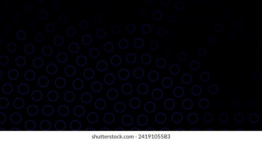 Dark BLUE vector backdrop with dots. Glitter abstract illustration with colorful drops. Pattern for wallpapers, curtains.