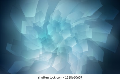 Dark BLUE vector backdrop with hexagons. Illustration of colored hexagons on white surface. Beautiful design for your business advert.