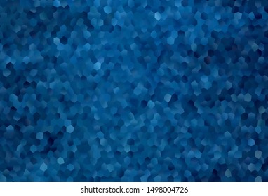 Dark BLUE vector backdrop with hexagons. Glitter abstract illustration in hexagonal style. Pattern for your ad, booklets.