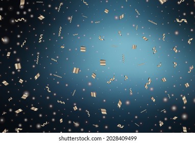Dark BLUE vector backdrop in holiday style. A Smart Illustration with gradient Christmas elements. Smart design for promotion of university.