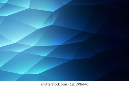 Dark BLUE vector backdrop with lines, triangles. Decorative design in abstract style with triangles. The template can be used as a background.