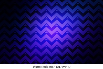Dark BLUE vector backdrop with lines, triangles. Triangles on abstract background with colorful gradient. Best design for poster, banner.