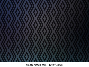 Dark BLUE vector backdrop with lines, cubes. Glitter abstract illustration with colorful lines, rhombuses. Best design for your ad, poster, banner.