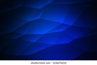 Dark BLUE vector backdrop with lines, triangles. Abstract gradient illustration with triangles. Modern template for your landing page.