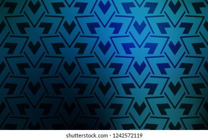 Dark BLUE vector backdrop with lines, triangles. Modern abstract illustration with colorful triangles. Pattern for booklets, leaflets