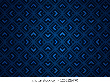 Dark BLUE vector backdrop with lines, cubes. Modern geometric abstract illustration with lines, squares. Pattern for websites, landing pages.