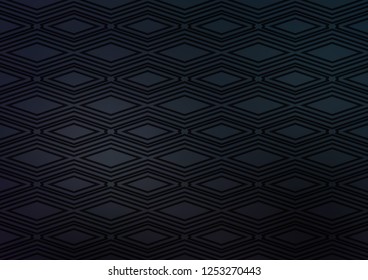 Dark BLUE vector backdrop with lines, cubes. Modern geometric abstract illustration with lines, squares. Pattern for ads, posters, banners.