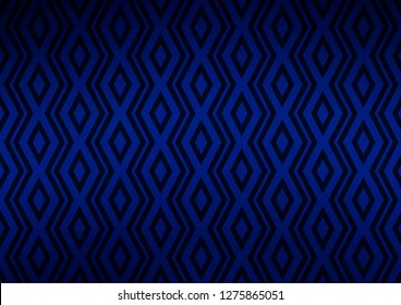 Dark BLUE vector backdrop with lines, cubes. Colorful decorative design in simple style with lines, rhombuses. Pattern for websites, landing pages.