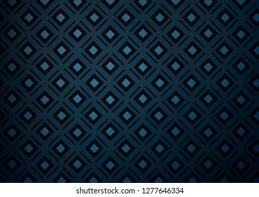 Dark BLUE vector backdrop with lines, cubes. Colorful decorative design in simple style with lines, rhombuses. Pattern for business booklets, leaflets.
