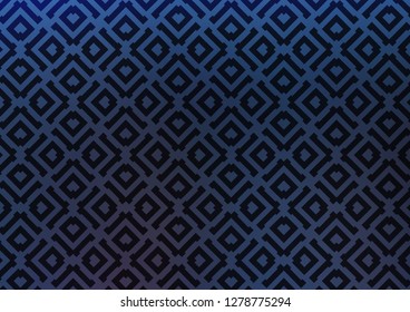 Dark BLUE vector backdrop with lines, cubes. Shining colorful illustration with lines, rectangles. Pattern for websites, landing pages.