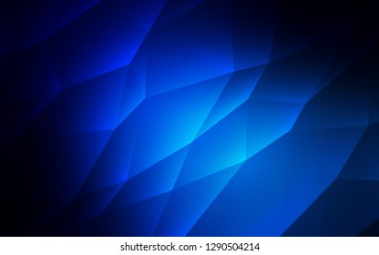 Dark BLUE vector backdrop with lines, triangles. Abstract gradient illustration with triangles. Smart design for your business advert.