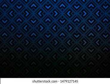 Dark BLUE vector backdrop with lines, cubes. Modern geometric abstract illustration with lines, squares. Backdrop for TV commercials.