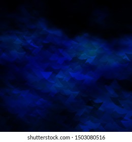 Dark BLUE vector backdrop with lines, rhombus. Illustration with colorful triangles, rectangles. Template for landing pages.