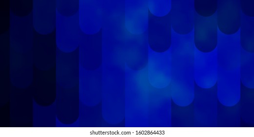 Dark BLUE vector backdrop with lines. Colorful gradient illustration with abstract flat lines. Best design for your posters, banners.