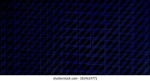 Fondo vector azul oscuro con líneas. Diseño abstracto degradado en un estilo sencillo con líneas nítidas. Patrón de folletos, folletos.