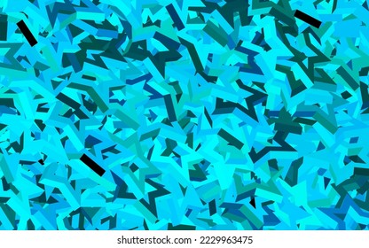 Fondo vector azul oscuro con líneas, triángulos. Ilustración con un conjunto de triángulos coloridos. Plantilla moderna para la página de inicio.