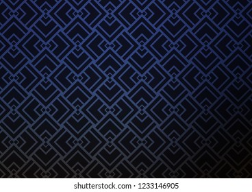 Dark BLUE vector backdrop with long lines. Shining colored illustration with narrow lines. Pattern for websites, landing pages.