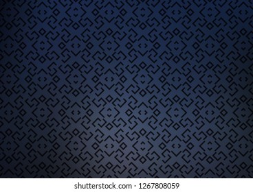 Dark BLUE vector backdrop with long lines. Shining colored illustration with narrow lines. Pattern for business booklets, leaflets.