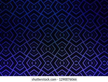 Dark BLUE vector backdrop with long lines. Glitter abstract illustration with colored sticks. Pattern for business booklets, leaflets.