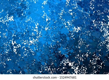 Dark BLUE vector backdrop with memphis shapes. Decorative design in abstract style with random forms. Background for a cell phone.