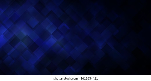 Dark BLUE vector backdrop with rectangles. Abstract gradient illustration with colorful rectangles. Best design for your ad, poster, banner.