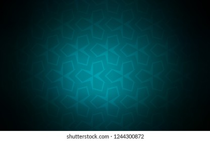 Dark BLUE vector backdrop with rhombus. Abstract gradient illustration with rectangles. Smart design for your business advert.