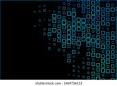 Dark BLUE vector backdrop with rhombus. Beautiful illustration with rectangles and squares. Best design for your ad, poster, banner.