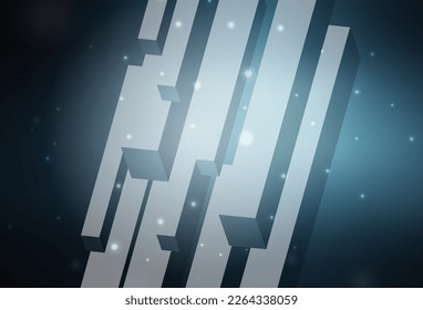 Dark BLUE vector backdrop with rhombus. Rectangles on abstract background with colorful gradient. Modern template for your landing page.