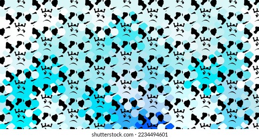 Dark blue vector backdrop with virus symbols. Colorful abstract illustration with gradient medical shapes. Wallpaper for health protection.
